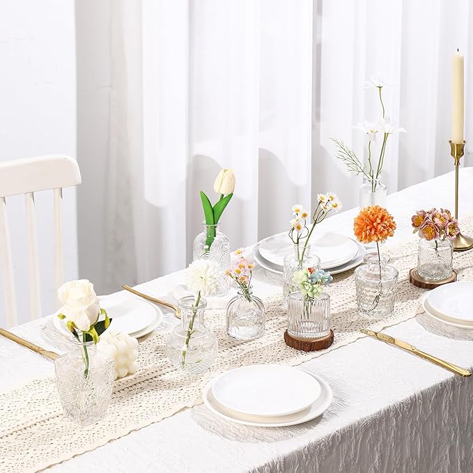 Bud Vases Set of 40, Small Glass Vases for Centerpieces, Small Flower Vases for Centerpieces, Vintage Mini Vase, Clear Bud Vase for Wedding Table Decor