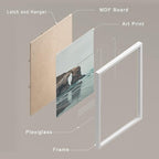 SIGNWIN Framed Rocky Storm Cloud Sky Beach Ocean Wall Art, Set of 4 Landscape Colorful Wall Decor Prints, Nature Wilderness Wall Décor for Living Room, Bedroom - 11"x14" White