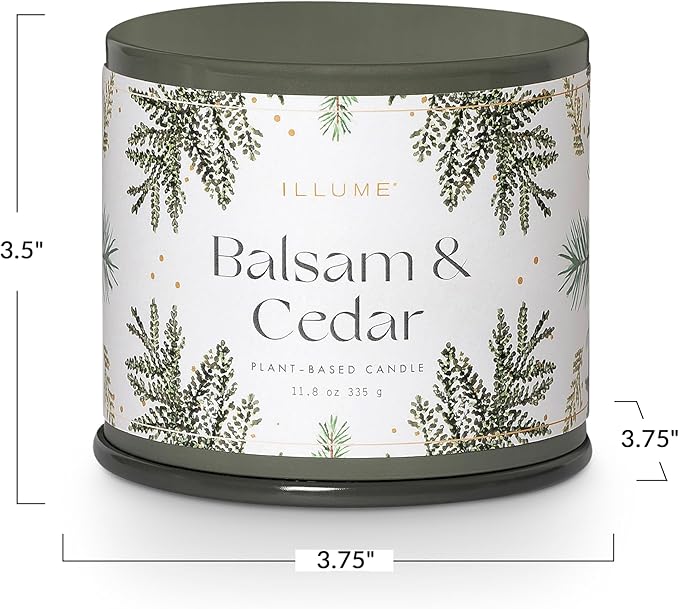 ILLUME Vanity Tin Candle, Balsam & Cedar (Pack of 6)