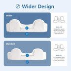 AM AEROMAX 8-Inch Wide Head Support Memory Foam Back Sleep Training Pillow - Keep Head Straight for Wrinkle Prevention, Anti-Wrinkle & Anti-Aging Beauty Pillow