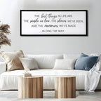 The Best Things in Life Framed Wall Art, 32''×12'' Rustic The Best Things in Life Sign for God Jesus Christ Prayer, Horizontal Holy Inspirational Family Home Decor