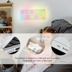 WLHOPE Read Books Be Kind Neon Sign Neon Signs for Wall Decor Dimmable Read Books Neon Lights LED Sign for Book Lovers Gifts Bedroom Bookstore Reading Room Library Study Room Decoration