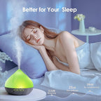 500ML Essential Oil Diffuser: Aroma Diffuser with Remote Control for Hotel Spa Yoga Room Humidifier with 14 Colors LED Night Light for Bedroom Home Relaxation, Black