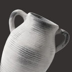 Sunddo Rustic Ceramic Vase for Home Decor, 8 inch Farmhouse Vintage Boho Vase, Farmhouse Decor, Table Living Room Bedroom Fireplace Decor