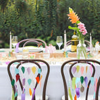 Double Sided Vintage Ribbed Taper Glass Candle Holders,Tea Candle Holder for Table Centerpieces, Wedding Decorations and Dinner Parties (Rainbow, 6 PCS)