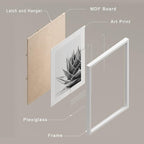 SIGNWIN Framed Black White Snake Plant Agave Cactus Succulent Wall Art, Set of 4 Floral Botanical Wall Decor Prints, Nature Wilderness Wall Décor for Living Room, Bedroom - 8"x10" White