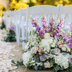 Purple Delphinium Artificial Flowers 29.5" with Clematis Greenery 8PCS Long Stem Flowers for Tall Vase Purple Silk Flowers for Faux Flowers Arrangement Home Party Wedding Decor