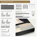 SIGNWIN 46"x72" Extra Large Framed Wall Art Modern Neutral Abstract Geometric in Black and Beige, Clean Minimalist Design for Home Living Room Bedroom Decor (Frame Assembly Required)