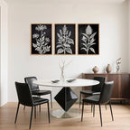 HPNIUB Vintage Floral Framed Canvas Wall Art Set, Minimalist Botanical Wall Decor, Nature Inspired Wildflower Leaf Wall Painting, Farmhouse Neutral Artwork for Living Room, Bedroom, Office-16 x24 x3