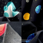 Space Planets Print Kids Bed Canopy, Girls Princess Canopy Dreamy Room Decor, Soft Hanging Reading Nook Play Tent Canopy, Extra Large Full Size Bed Canopy with String Light