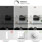 Modern Led Pendant Light,1 Ring Modern Circular Chandelier Dimmable Hanging Pendant Lighting for Living Room Dining Room Kitchen Island Foyer Office, 3000-6000K Brush Nickel