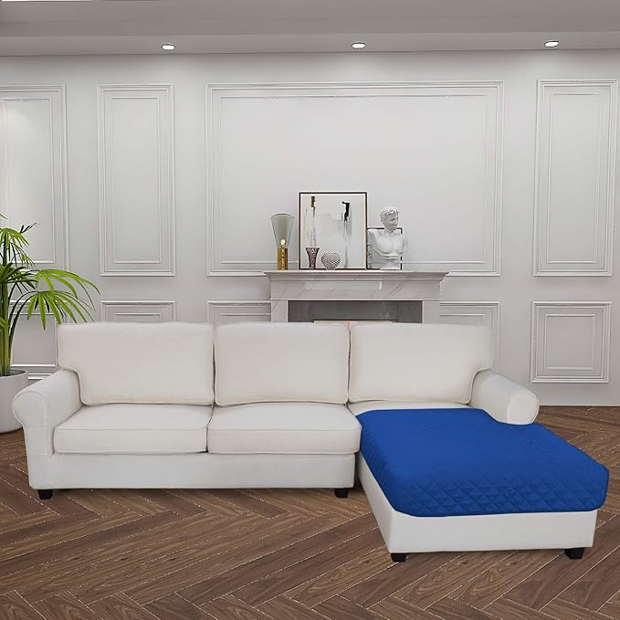 Easy-Going Sectional Couch Covers for Dogs L Shape Sofa Cover Reversible Sofa Slipcover Chaise Lounge Cover Furniture Protector Cover for Pets Dog Cat (42 x 52 inches, Classic Blue/Classic Blue)