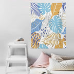 ICMOLYYENLO Tropical Palm Leaves Wall Tapestry, Wall Art for Room Decoration Beautiful Wall Hanging for Bedroom Living Room Dormitory Apartment 60x80 Inch