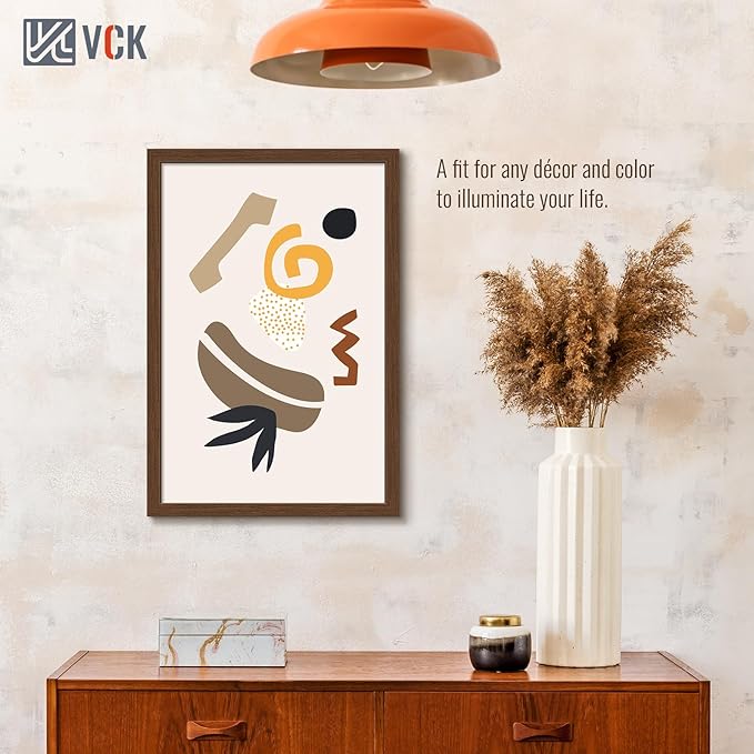 VCK 20x30 Brown Poster Frame 3 Pack, Wood Picture Frame with Exclusive Wood Grain, Wall Mounting Hanging