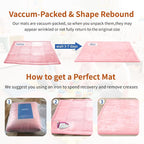 ACOMOPACK Baby Play Mat for Floor,1.3" Thick Memory Foam Area Rug for Living Room,Soft Velvet Crawling with Non-Slip Bottom for Kid,Toddler,39"×59" Tummy Time Nursery Rugs,Yoga（Pink）