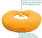 Professional Gaming Pillow for Lap; Arm Rest Pillow Gaming Lap Pillow with Crochet Support - Eliminate Pain in Gaming (Yellow)