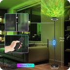 LED Floor Lamp with RGB Galaxy Projector, 18W Double Sided Corner Light Rotatable, Dimmable Standing Lamp with Remote, Black Modern Lamp for Living Room, Bedroom, Kids Room, Gaming B14LD05