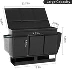 Bedside Caddy, Bed Organizer with 11 Pockets and Power Strip Holder,Versatile Bedside Storage Caddy for Home,Dorm,Bunk,Hospital,Crib Bed (Black)