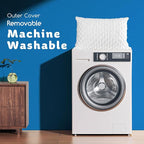 Cooling Side Sleeper Pillow for Neck and Shoulder Pain, Luxury Shredded Memory Foam Curved Bed Pillows for Sleeping Set of 2- Adjustable Queen Size- Washable Cover Original White