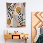 ICMOLYYENLO Boho Plant Aesthetic Tapestry, Abstract Medieval Arch Sun Home Aesthetic Wall Hanging For Bedroom Living Room Dormitory Tapestry 60x80 Inches