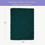 Bigacogo Chunky Knit Throw Blanket for Couch, 40x60 inches, 100% Hand Knitted with Thick Jumbo Chenille Yarn, Cozy Soft Large Rope Knot Cable Crochet Blankets for Sofa Bed Living Room, Dark Green