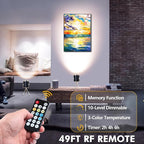 Spot Lights Indoor Floor Lamp, 6W Uplighting Indoor with Remote, Dimmable & Timer & 3 Color Temperatures, 2700K to 6500K Floor Can Lights for Plants Pictures Corner Ambient Lighting, 2 Pack