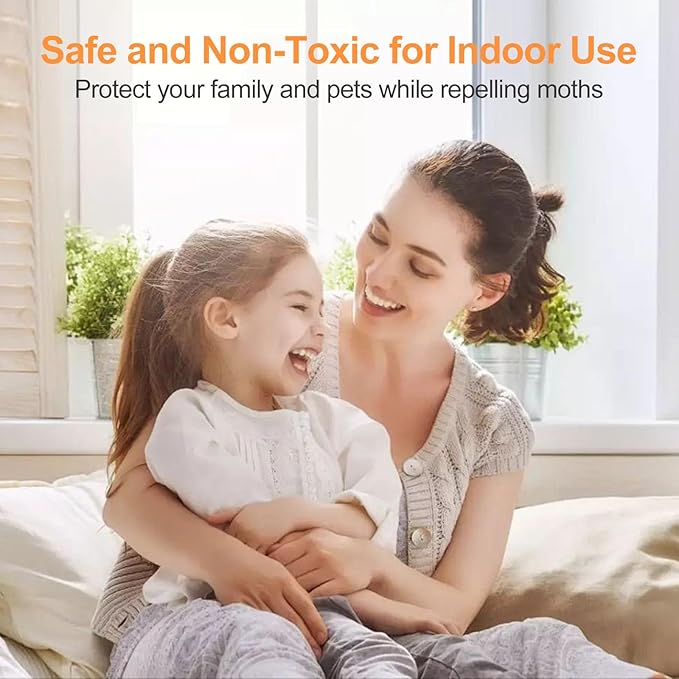 15 Pack Moth Repellent for Closets Made with Plant-Based Ingredients, Effective Moth Repellent for House to Get Rid of Moths from Closets, Drawers, Wardrobes, Storage Boxes, Insect Traps for Indoor