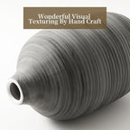 ALMA 9 in Contemporary Vessel for Room Decor Aesthetic|Decorative Black Gray Vase for Pampas Grass|Boho Vase for Coffee Table Centerpiece,Nightstand,Bookshelf,Minimalist Living Room,Bathroom Decor