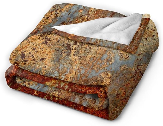 HGOD DESIGNS Brown Rust Colorful Metal Rusty Steel Iron Structure Blanket Throw Blanket Soft Comfortable for Sofa Chair Bed Office 40" x50