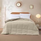 Modern Threads Down Alternative Reversible Comforter Taupe/Champagne King