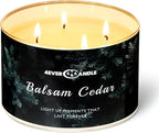 Balsam Cedar Scented Candles, 18oz Soy Candles Non Toxic 4-Wick Large Candle Jars, Over 50 Hours of Burning Time, Ideal for Gifting, Events, Home Decor