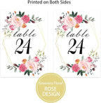 26 PCS Table Number Holder - Table Card Holder Stand Wire Photo Holder with 26 Pcs Floral Table Number Cards, Place Card Holder Stand for Weddings Party Office Paper Memo Menu Note Clips