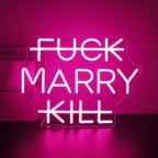 Neon Sign, Marry Neon Signs for Wall Decor Neon Pink LED Signs Room Neon Light Up Signs Home Decor for Bedroom Business Club Party Bars Shop Decoration USB Operated