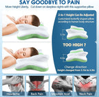 5X Pain Relief Cervical Pillow for Neck and Shoulder Support,Hollow Design Cervical Memory Foam Pillows, Orthopedic Ergonomic Neck Pillow,Contour Bed Pillow for Side,Back,Stomach Sleeper……