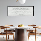 ZZJJHYWGQ Bible Verse Wall Art Jeremiah 29:11 Print Sign 32"×12" Christian Inspirational Quotes Decor For I Know The Plans I Have For You Large Religious for Living Room Office Wall Hanging (Black)