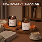 Auelife Fall Candle, Sweet Cinnamon Scented Candle, Fall Scents Soy Candles for Home Scented - Autumn Candles Gifts Set for Men and Women, Holiday, Thanksgiving, 7oz