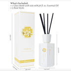 Reed Diffuser Set, 6.7 oz Vanilla Scented Reed Diffusers for Home with Sticks, Home Fragrance Oil Scent Diffuser for Bathroom, Decor & Gift