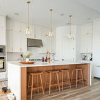 Botanist Cloche K9 Crystal Pendan Light,Modern Crystal and Brass Pendant Lights Fixture,Gold Pendant Lights Kitchen Island,Kitchen Pendant Lighting Over Island,E12 Bulb Included