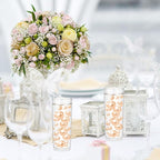 100PCS Champagne Faux Pearls Beads for Centerpiece Vases, Vase Filler Faux Pearls, No Holes Filler Beads for Party Anniversary Birthday Wedding Table Decor, 14/20/30mm