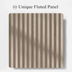 Fluted Buffet Cabinet with Storage, 120" Sideboard Buffet Storage Cabinet with 8 Doors & Solid Wood Handle, Coffee Bar Wood Credenza Cabinet for Kitchen, Dining Room, Living Room, Natural Oak(2PCS)