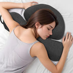 Cervical Neck Pillow Adjustable Memory Foam Pillows with Inflatable Tube, Ergonomic Contour Neck Pillow for Neck Pain Relief,Support Pillow for Side Back Stomach Sleeper