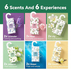MYARO 12 Packs Large Sachets for Drawers and Closets, Large Hanging Sachet Bags Closet Air Fresheners Potpourri Bags Long-Lasting 6 Scents - Lavender, Rose, Jasmine, Ocean, Vanilla, Lily