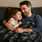 BENVWE Fluffy Faux Fur Throw Blanket for Couch, Soft Plush Thick Cozy Fuzzy Luxury Minky Bubble Blanket for Home Living Room Decor Gift for Women, Tie-dye Grey, 50" x 60", 1100GSM