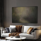 SIGNWIN 36"x60" Extra Large Framed Wall Art Muted Forest Path Soft Misty Woodland Scene Illustration for Home Living Room Bedroom Decor (Frame Assembly Required)