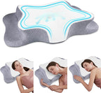 Cervical Neck Pillow for Pain Relief Sleeping, Contour Memory Foam Pillows, Ergonomic Side Sleeper Pillows for Adults, Cooling Orthopedic Neck Support Pillow for Back Stomach Sleepers