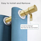 Curtain Rods for Windows 16 to 28 Inches Adjustable Length 1 Inch Diameter Window Curtain Rod with Aluminium Finials, Flash Gold
