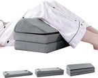 HOMBYS 3-in-1 Adjustable Height Wedge Pillow, 7" Height Leg Knee Pillow for Side Sleepers & Aligns Spine, Supportive Bolster Pillow for Pregnancy Relieves Pressure Hip Leg Elevation, 26", Light Grey
