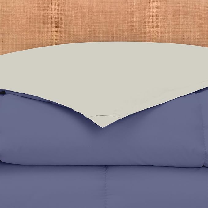 Modern Threads Down Alternative Reversible Comforter Blue/Cream Twin