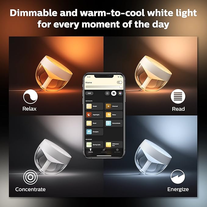 Philips Hue Iris Smart Table Lamp, Gold- White and Color Ambiance LED Color-Changing Light- 1 Pack- Control with Hue App- Compatible with Alexa, Google Assistant, and Apple Homekit