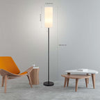 Floor Lamp for Living Room, Modern Standing Lamps with Lampshade, Minimalist Tall Lamp with Chain Switch for Living Room, Bedroom, Kids Room, Office,Standing Lamp LED Bulb Included (White Shade)